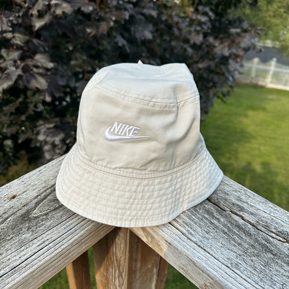 Nike Embroidered Bucket Hat Tan Brand New with Tags Y2K